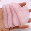 Hot fashion Natural Rose Quartz Stone New Body Care Scraping Board SPA Therapy Gua Sha Massager Antistress Board Massage Tool free shiping