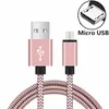 Cavo micro USB a ricarica rapida Cavo intrecciato in nylon da 1/2 / 3M per Samsung Sony Xiaomi Cavo per caricabatterie per sincronizzazione dati telefono Android smartphone