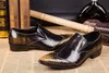 Stile ITALIA! Scarpe in pelle da uomo scarpe casual a punta scarpe eleganti da uomo in pelle Business zapatos de hombre, taglie grandi EU38-46