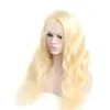 Malaysian Human Hair 13X4 Lace Front Wig Blonde 613# Color Body Wave With Baby Hair Products Adjustable Strand 613#