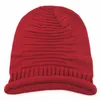 cappello da uomo e da donna in maglia con teschio da donna berretto invernale in lana piega berretto morbido berretto da esterno casual caldo lavorato a maglia berretto da sci EEA557