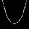 925 Sterling Verzilverd 2M Drie kamers en een ketting Maat 16 tot 24 inch DC13 Hot 925 Silver Plate Lobster Clascasps Smooth Chains Ketting