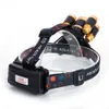 Head lamps Portable Lighting 3.7V 2400LM 5T6 Flexible Zoom High light Outdoor Aircraft Headlamp Golden