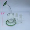 Popular 5,7 "Tall Glas Vattenrör Hookahs Kvalitet Bärbar Glas Bong Joint Storlek 14.5mm Mini Bubbler Straight Percolator Hookah