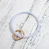 Crystal Glitter Bracelets Bangles Hands Ring Round Key Chains Car Key Holder For Women Circle Girls Bag Charm Jewelry Gift with OPP Bag