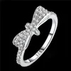 Plated sterling silver Trend Butterfly Zircon Ring DJSR1007 US size 6,8; women's 925 silver plate With Side Stones Rings jewelry