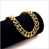 Herren Edelstahlarmbänder für männliche Gold Silber Miami Cuban Link Chains Bangle Fashion Niemals Schmuck Geschenk verblassen