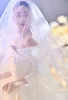 Hot Bridal Veils With Comb 2 layers In Stock Soft Tulle Wedding Accessories White Veil High Quality For Bride Long Wedding Veils Cheap