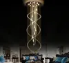 Tubor Lampadario di cristallo moderno di lusso Breve creativo K9 Scale Lampada a sospensione Hotel Progetto Apparecchi di illuminazione Lustre hanglamp Luce MYY