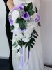 Искусственная Роза Свадебный Свадебный Букет Кристаллы Искусственный Цветок Свадебные Аксессуары Подружка Невесты Свадебная Рука Брошь Цветы