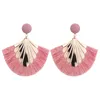 2020 New Bohemian Tassel Earrings Alloy Handmade 9 Styles Fan Shape Drop Dangle Statement Earrings Girls Women Fashion Jewelry Gift