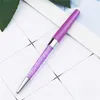 Creative New Style Rotating Metal Crystal Pen Advertising Business Ballpoint Pens Writing Supplies Stationery ink Black Student Gift