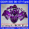 Bodys For SUZUKI GSXR 1300 1996 2002 2003 2004 2005 2006 2007 333HM.125 GSXR-1300 GSXR1300 New purple Hayabusa 96 02 03 04 05 06 Fairing