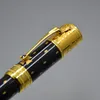 Limited Edition Elizabeth Fountain Pen Black Golden Silver Engrave met diamant inlay cap Business Office Supplies schrijven soepel 6936880