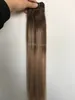 Ombre extensões de trama de cabelo humano virgem brasileiro peruano malaio indiano em linha reta balayage marrom loira t418 ombre cabelo weave6361907