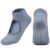 Hot Breathable Anti-friction Women Yoga Socks Silicone Non Slip Pilates Barre Breathable Sports Dance Socks Slippers With Grips