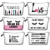 Trousse de toilette numérique mariée sacs de maquillage lettres impression numérique mariage sac cosmétique pochette de maquillage sac cadeau pour les mariées