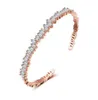 Choucong 6 couleurs Baguette bracelet manchette 5A Cz pierre or blanc rempli bracelets de fête bracelets pour femmes hommes accessoires de mariage