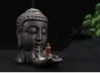 السيراميك بوذا الخلفي تدفق البخور الموقد الإبداعي ديكور المنزل زن البخور حامل البوذي البوذي