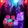 50 pz/lotto LED Cubetti di Ghiaccio Luce del Flash, Festa di nozze luce del ghiaccio, flash di colore del Cubo di cristallo, regali di Natale
