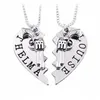 Guns Broken Heart Pendant Necklaces Thelma Louise Bonnie Clyde Fashion Friendship Forever Necklace Keepsake Gift Jewelry for Couple Lovers