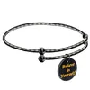 Mode lettrage tag bracelet six côtés rhomboïde push-pull taille réglable activités bracelet charme féminin sport fitness bijoux