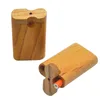 Boîtier en bois de pirogue d'éjection automatique avec peu de tabagisme Boîte de rangement 59mm * 77mm de pirogues portables
