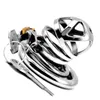 Stainless Steel Chastity Devices with Anti-Off Spike Rings Penis Lock Chastity Cage 40/45/50mm to Choice Sex Toys for Men G7-1-253E