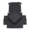 50st / mycket olika storlekar svart boutique paket Kraft papper Box vikbara hantverk papper lådor för bröllop smycken presentförvaring dekoration kartong