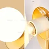 Modern Mjölk Vit Glas Vägglampa Minimalistisk Globe Sconce Hotel Cafe Aisle Porch Living Room Badside Balkong Kreativ belysning