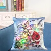 LED 빛 빛나는 베개 케이스 리넨 베개 커버 쿠션 커버 크리스마스 XMAS Pillowcase 홈 소파 자동차 장식 WX9-1506