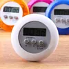 Heet verkoop LCD digitale keukentimer draagbare ronde magnetische aftellen wekker timer met standaard keuken tool 5 kleuren 300 stks