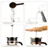 Famirosa TCM - D04D French Press مع أربع شاشات تصفية وملعقة قهوة واحدة