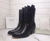 sapatos de mulheres ocidental Cowboy Botas Moda Inverno polido Sapatinho de couro bordados de boa qualidade