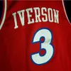 Custom Men Youth Women Vintage Allen Iverson Vintage College Basketball Jersey Taille S-4XL ou personnalisé n'importe quel nom ou numéro de maillot