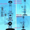 Cam bong su nargile sigara içme boruları üçlü geri dönüşüm petrol kuleleri Bubblers bongs 18mm