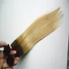 Ombre cheratina Fusion Nail TIP Estensioni dei capelli 100s Two tone Virgin Ombre Indian Straight Remy Hair Pre Bonded cheratina Nail F TIP Capelli