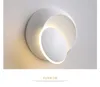 Wall Lamps Black White 90-260V Light Indoor Led Lamp Bedroom 360 angle Rotatable Plated Metal 5W Sconce Creative Bulb