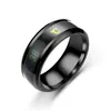 Uppdatera rostfritt stål Temperaturavkänning Ring Mood Ring Wedding Rings Band Kvinnor Mens Rings Fashion Jewelry