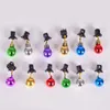 12 PZ 2 CM Ornamenti per Barba Palline per Capelli Facciali Clip per Lampadina Rotonda Buon Natale Decorazione di Babbo Natale Colore Casuale