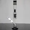38cm Downstwm Hookahs Bowl Joint 18.8mm Black White Blue Glass Bongs Spiral Percolators Dab Rigs Two Function Bongs Water Pipes