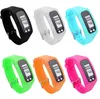 Digital LCD-pedometer Smart Multi Watch Silikon Kör Steg gångavstånd Calorie Counter Watch Elektronisk Armband Färgpedometrar SN1727