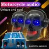 1Piece Motorcycle skull Bluetooth o with mp3 waterproof call amplifier subwoofer 12V pedal three-wheel pedal anti-theft speaker5588173