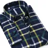 Calidad Cálida Otoño Invierno Camisa a cuadros de franela Camisa a cuadros roja Camisas para hombres Camisa de manga larga Chemise Homme Vestido de algodón Shirts271r