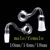 Mini Glass bong adaper Hookahs Pyrex Oil Burner Hand Glass Pipe con macho hembra 10 mm 14 mm 18 mm junta para bongs fumar