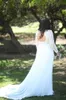 Size Long Plus Sleeve Dresses Lace Appliqued Sheer V Neck Bridal Gowns Bohemian Garden Country Wedding Dress Robe De Marie