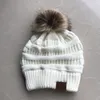 Cappelli a cuffia con pompon di alta qualità Cravatta in lana Ba lavorato a maglia Cappellini con logo personalizzato Moda Ragazze donna Cappello invernale caldo Cappello a cuffia 124867591