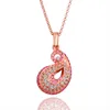 Classique 18K Or Rose/Platine Plaqué Pendentif Colliers Véritable Cristal Autrichien De Mode Costume Femmes Bijoux pour femmes