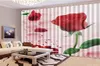 3d Cortina Promoção Janela Rose Red simbolizando o amor sala de estar quarto Cortinas blackout práticos bonitas