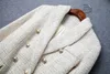 Runway 2019 Designer Blazer Dames Double Breasted Metalen Button Lange Mouw Gekleed Kraag Jas Wol Mix Blends Tweed Blazer Coat LY191223